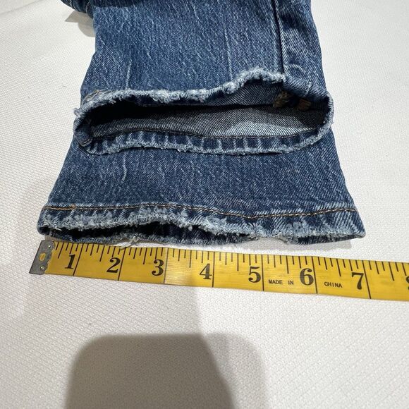 Levis 501 Button Fly Straight Leg Blue Jeans Womens Sz 26 High Rise Original Fit - Picture 10 of 16